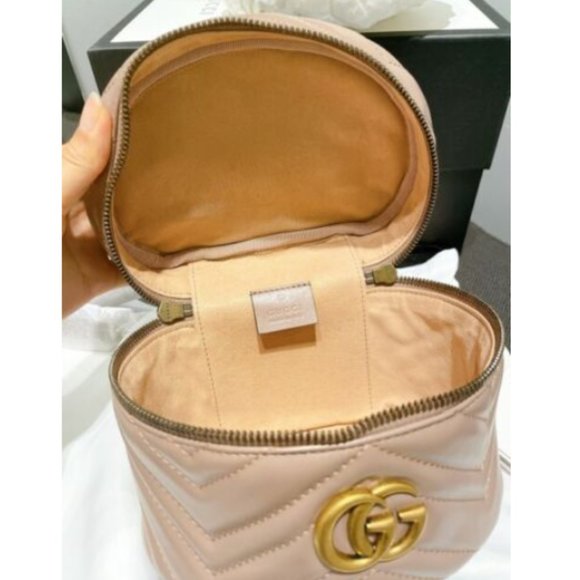 Gucci Marmont Violet Old Rose GG Backpack Italy Travel Backpack Quilted NEW main image 5